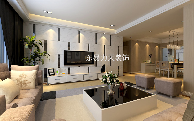 鄭州家裝公司藍(lán)堡灣現(xiàn)代簡約